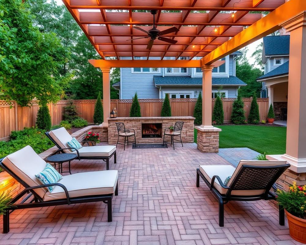 Pergola & Paver Lounge